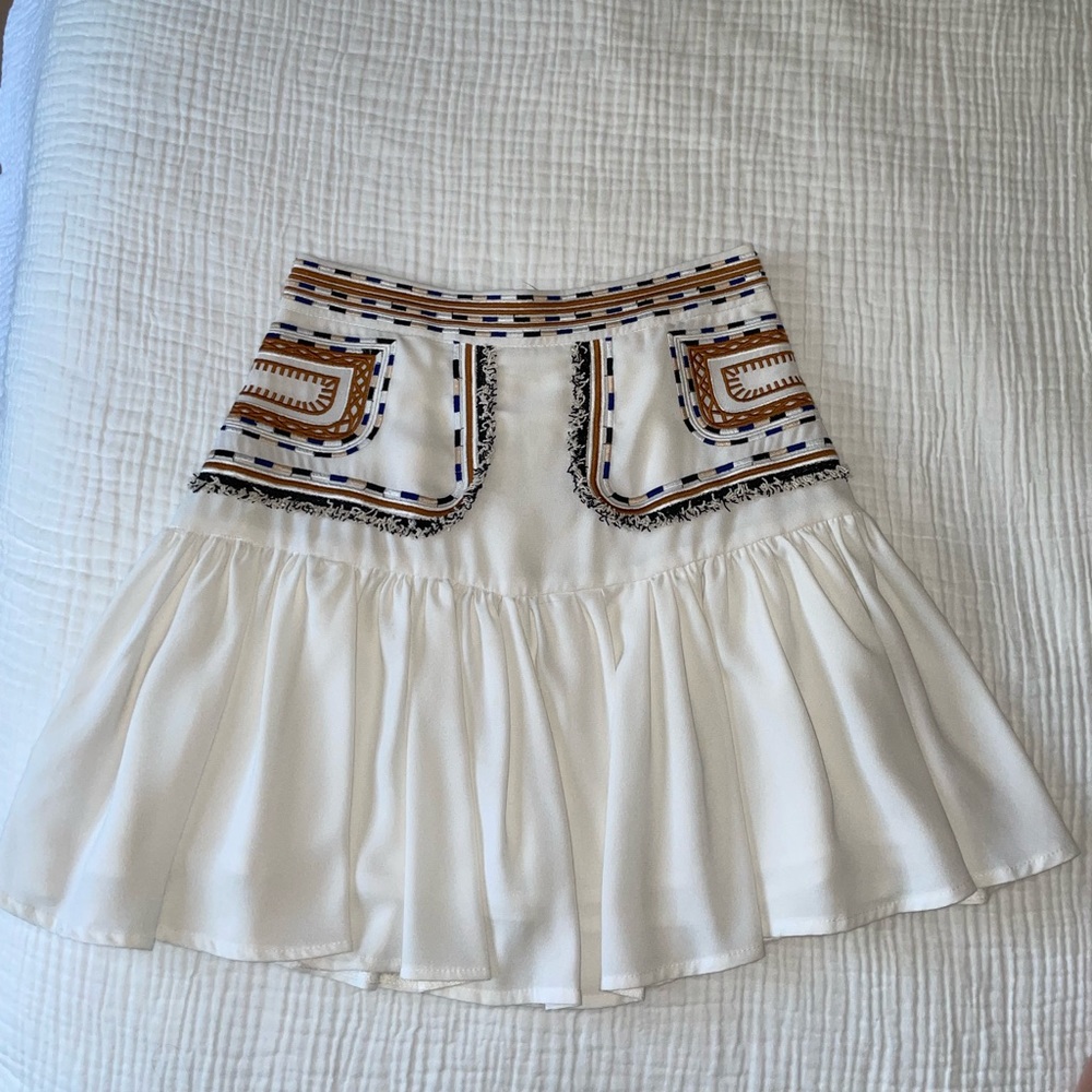 Style Mafia Embroidered Mini Skirt